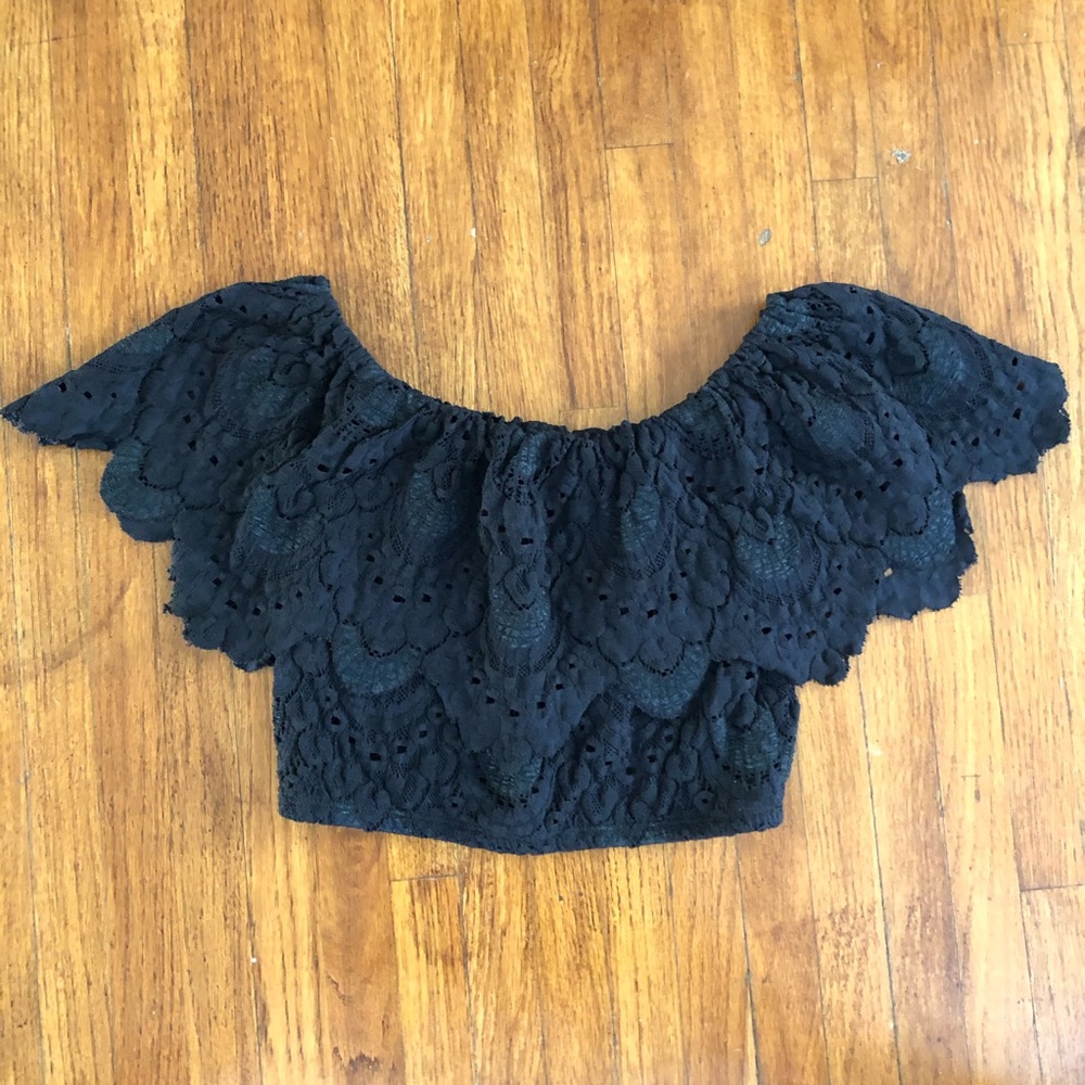 Nightcap Clothing Spanish Lace Crop Top